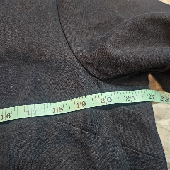 Denim & Co. Black Floral Embroidered Zip Jacket Size Large Metallic Thread - Picture 6 of 8